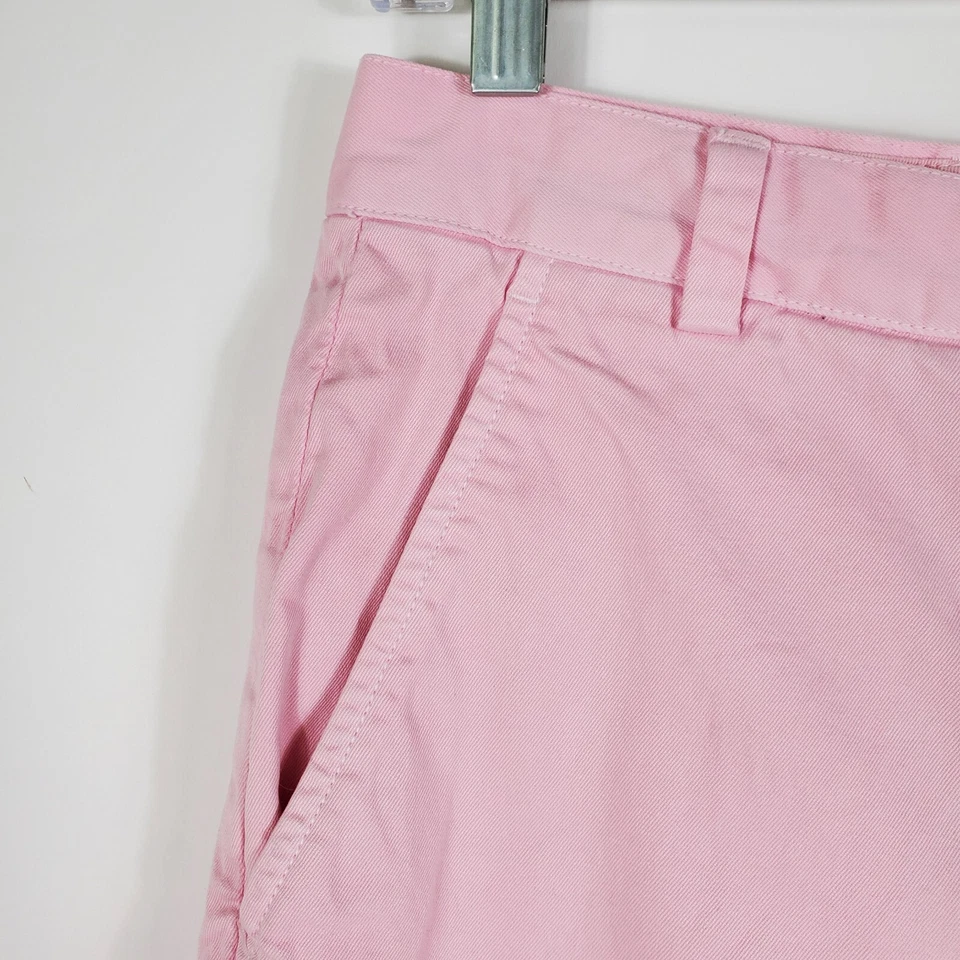 Pantalones Cortos Brooks Brothers Para Hombre 30 Bermudas Rosa Chino Frente Plano Rojo Vellón Preppy Foto 4 de 4