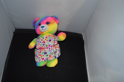 Build A Bear Bear Rainbow Plush 9'' Box I6
