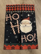 Christmas Santa Garden Yard Flag Double Sided 12x18 Candy Cane Ho Ho Ho New