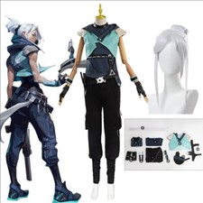 Jett Cosplay Game Valorant Adult Fantasia Costume Wig Roleplay Women's Outfit