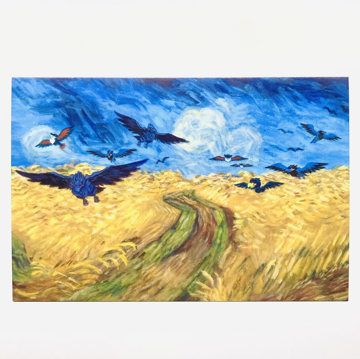 Wee Blue Coo Grußkarte Mit Van Gogh „Kohlekähne“ Motiv - 12,5x17,5 Cm, Innen Leer