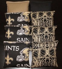 NEW ORLEANS SAINTS 8 Cornhole Bean Bags ACA Regulation Corn Toss Tailgate Game