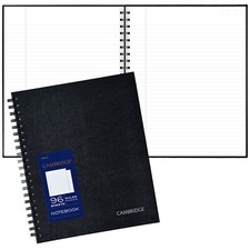 Cambridge 06100 Business Notebook, 8-1/4 x 11", Hard Cover, 96 Sheets