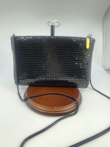 Carla Marchi Damen schwarz Netz Schulter Crossbody Tasche Abend Urlaub Kleidung Kleid