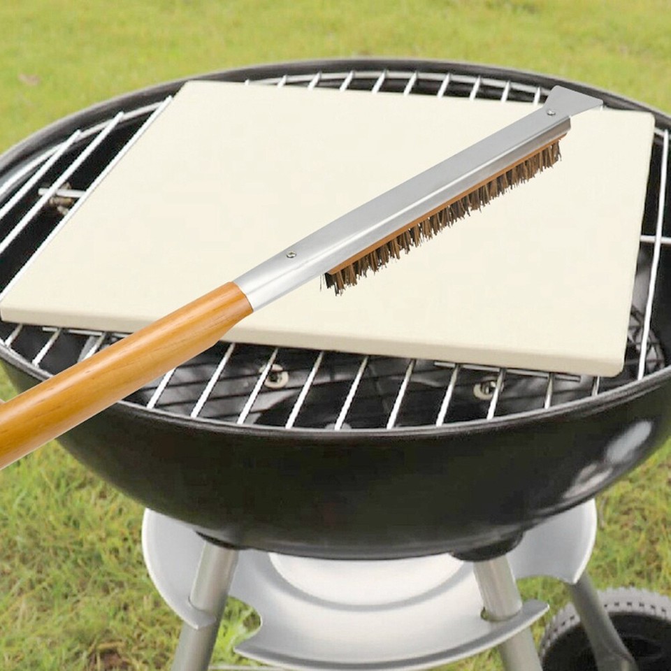 Pizza Oven Brush Barbecue Brushes Wooden Handle Grill Scraper Pizza