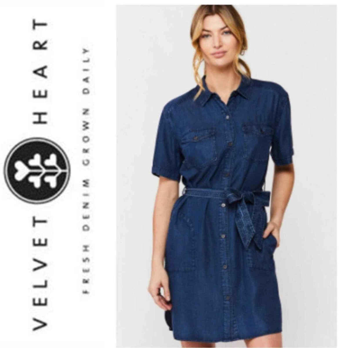 Velvet heart cheap denim dress