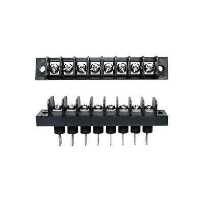 2-Pack 8 Screw Single Row Terminal Junction Block 300V/20A Barrier Strip