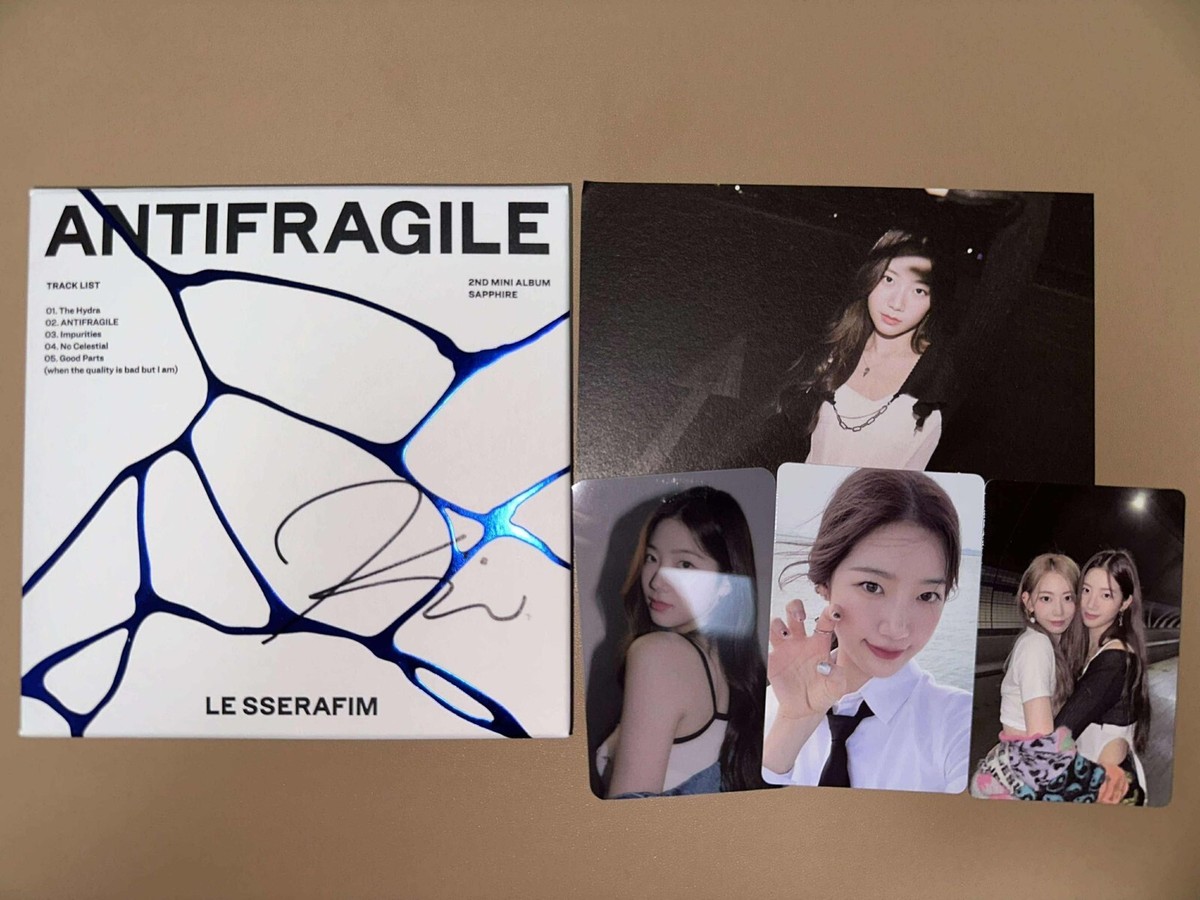 LE SSERAFIM LESSERAFIM AUTOGRAPH SIGNED ANTIFRAGILE ALBUM kazuha