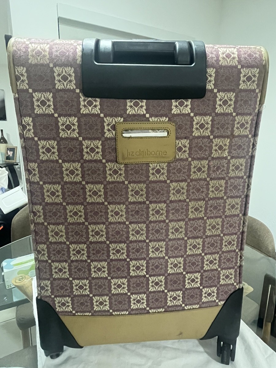 Liz Claiborne Burgundy Expandable Travel Luggage 25” H. x 17