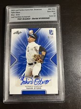 2021 Leaf Perfect Game Yahir Otero Blue Auto TCC Graded Gem Mint 10