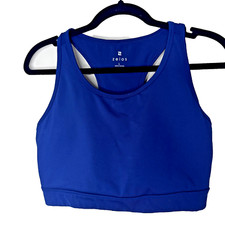 ZELOS Women's Plus Full Coverage navy blue size L High Impact Compression, solid