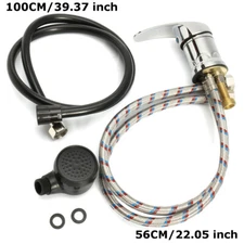 Hot & Cold Faucet w/ Spray Hose for Beauty Salon Shampoo Bowl Parts Kit