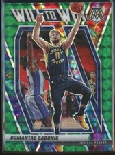 2020-21 Panini Mosaic Domantas Sabonis Will To Win Green Mosaic #19 Pacers