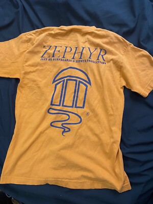 Vintage JEFF HO ZEPHYR orange Tshirt MEDIUM Shirt SURF | eBay