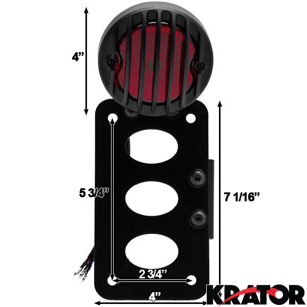 Luz trasera de eje negra de 1" para Honda VT Shadow Spirit Velorex Deluxe 600 750 1100 Foto 3 de 4
