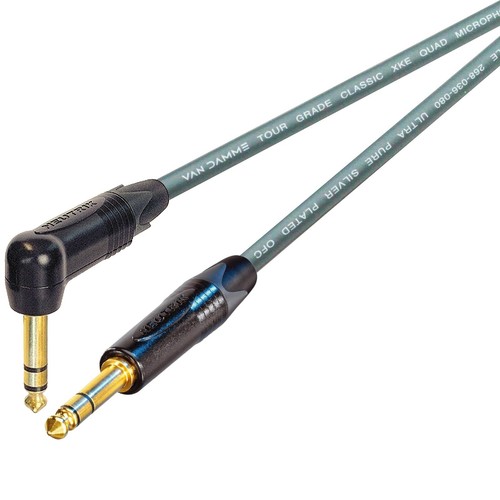 Van Damme Starquad Cable TRS Straight Right Angle Gold Neutrik Jack 1/4" 6.35mm - Picture 10 of 11