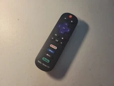 GENUINE OEM TCL Roku TV Remote Control With Netflix Disney+ Apple Hulu USED