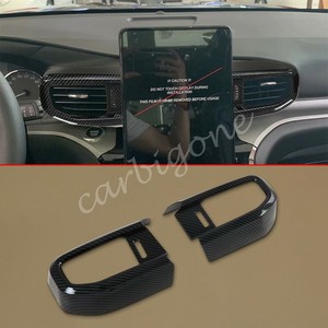 Carbon Fiber Dashboard Middle Ac Air Vent Cover Trim For Ford Explorer 21 Ebay