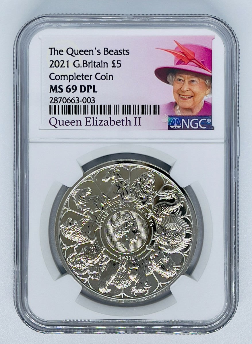 2021 2オンス銀貨 クイーンズビースト £5 NGC MS 69 2021 2オンス銀貨 クイーンズビースト £5 NGC MS 69 2021 Great
