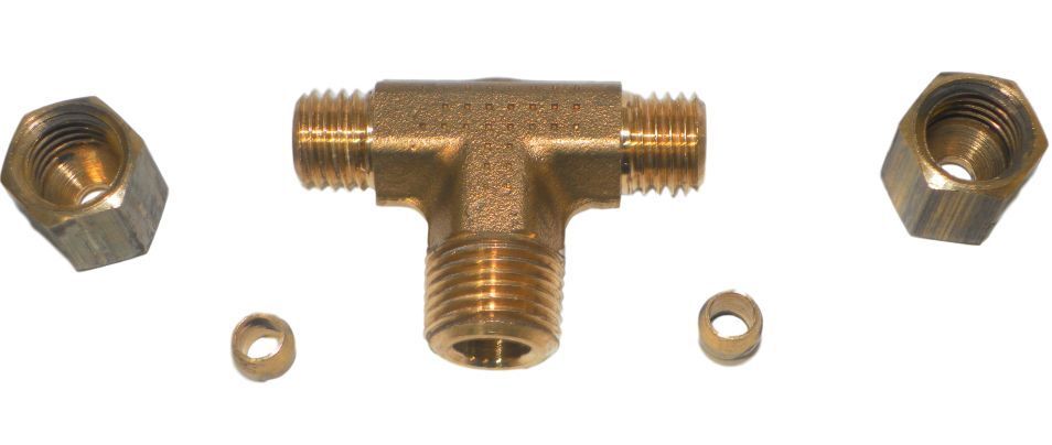 Big A 3-172220 Brass Pipe, Tee Fitting Kit 1/8"" x 1/8"" Lot Of 5 Kits