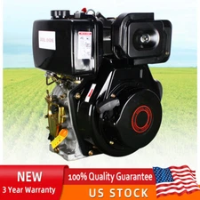 418CC Heavy Duty 10HP 4 Stroke Diesel Engine Single Cylinder 1" Shaft Air-Cooled