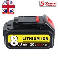 New For DeWalt DCB184 DCB180 DCB182 18v 8.0Ah  Range Li-Ion Power Tool Battery