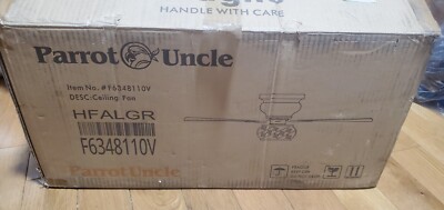 Parrot Uncle Ceiling Fan 5-Blade+Light Kit +Reversible Rotation Remote F6348110V