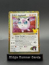 Pokemon Erika's Jigglypuff Gym Challenge #39 Gold Holo Rare 30th Anniversary