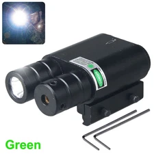 Green Dot Laser Sight & LED Flashlight Laser Combo with Battery