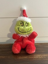 Aurora World Plush Dr. Seuss Palm Pals SANTA GRINCH 6  Stuffed Animal