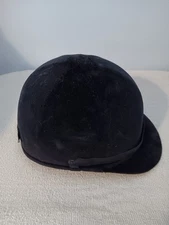 Beaufort Hunt Vintage Black Velvet English Equestrian Cap Riding Hat Horse