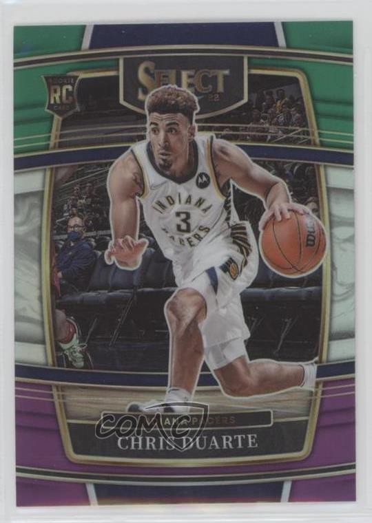 2021 Panini Select Concourse Green White Purple Prizm Chris Duarte #41 Rookie RC
