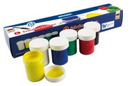 Stylex Schulmalfarben Set 6 Farben Kinder Weiß Rot Blau Gelb GrüN Schwarz 20Ml