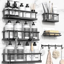 Shower Caddy, 100 Rustproof Shower Organizer with Soap Holder, 6 Pack Large Cap