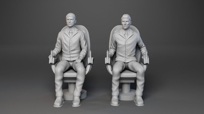 VOYAGE TO THE BOTTOM OF THE SEA FLYING SUB 2 FIGURES 1:32 Crane Nelson  3D Print