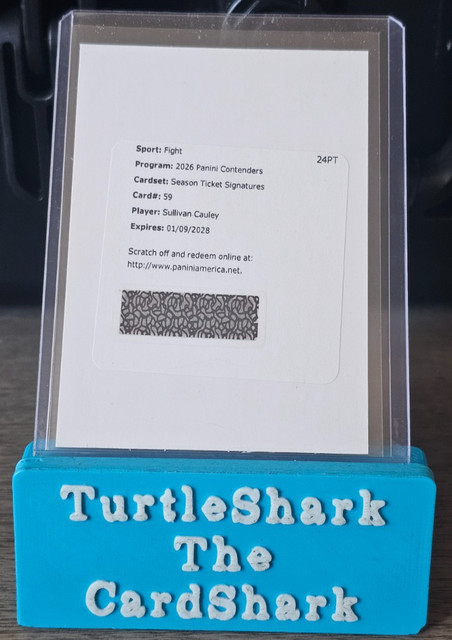 Sullivan Cauley 2026 Panini Contenders PFL Season Ticket Signatures Redemption