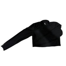 Befe Kids Black Long Sleeve Mock Neck Cropped Dance Top Size 14 Athletic Stretch