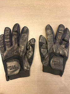 Uncle Mike's Full Finger Leather/Spandex Gloves Black XL Adjustable Wrist Strap