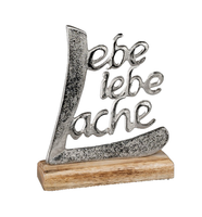 Formano Lebe Liebe Lache Auf Fuß Alu Mangoholz 18 Cm Deko Geschenk Skulptur