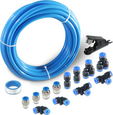 Pneumatic Tubing Blue Polyurethane PU Air Hose Pipe Tube Kit 6Mm OD 4Mm ID 10