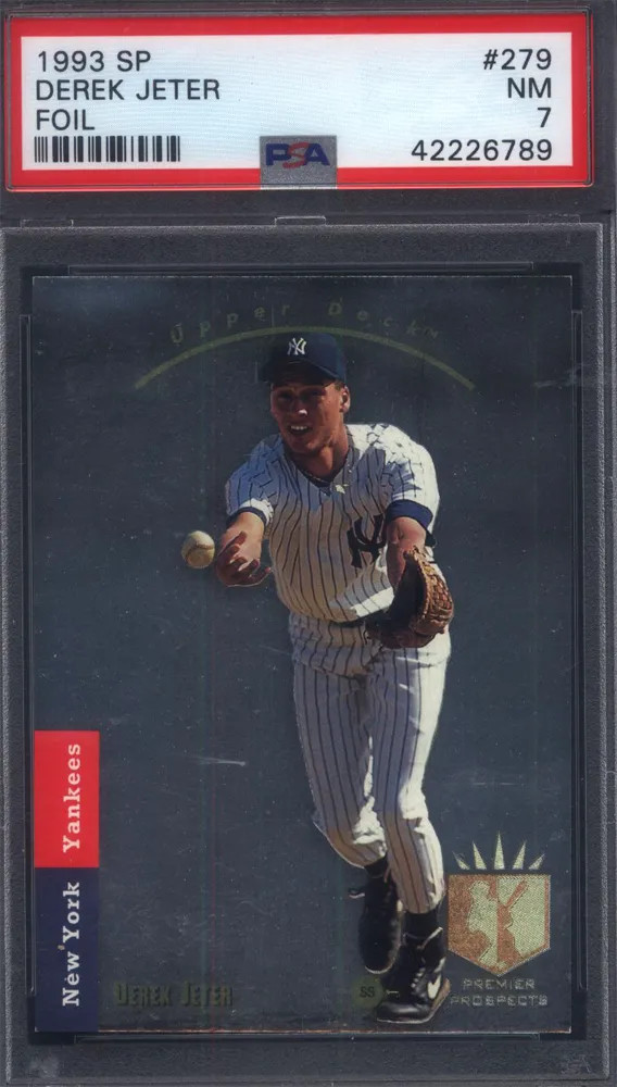 1993 SP #279 Derek Jeter Foil Rookie HOF Yankees PSA 7