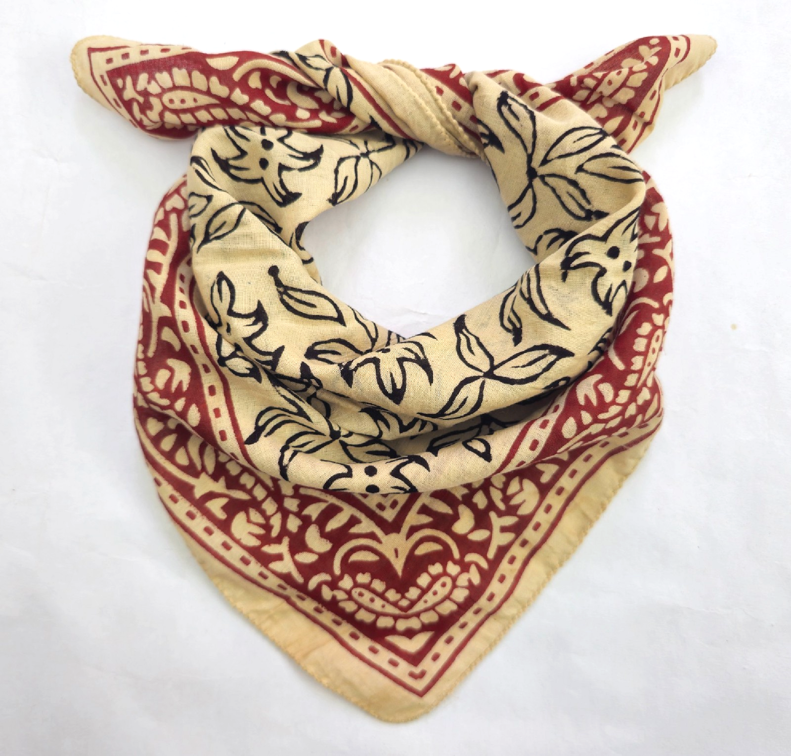 Organic Paisley Bandana Scarf Winter Fashion Unique Design