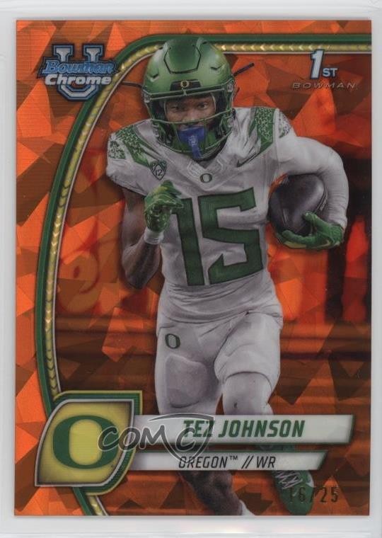 2024 Bowman U Chrome Sapphire Edition Orange 16/25 Tez Johnson #171 3r4