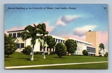 Vintage Merrick Building University of Miami Coral Gables FL Postcard