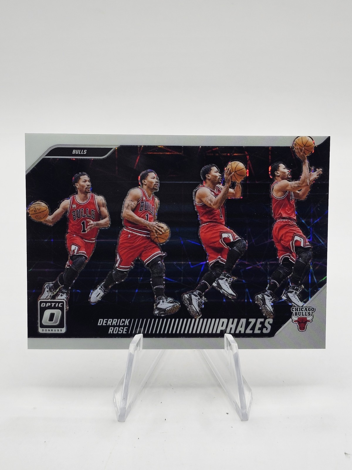 Derrick Rose 2024-25 Optic PHAZES Lazer Holo Prizm SSP #9 Chicago Bulls Case Hit