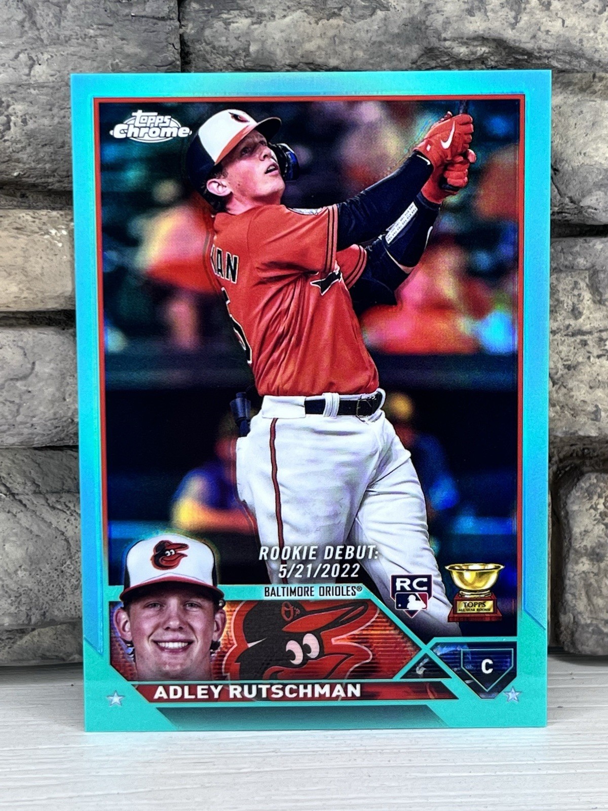 2023 Topps Chrome Update Adley Rutschman AQUA #USC1 #/199 Rookie Debut