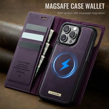2-in 1 Magnetic Case For iPhone 17 16 Pro Max 15 14 13 12 Air Detachable Wallet