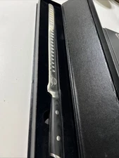 Branded 12" inch Flexible Carbon Steel Salmon Slicer Knife 17" Stainless Fish