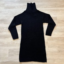 Pretty Little Thing Roll Neck Knit Sweater Dress Black Women's-Size S