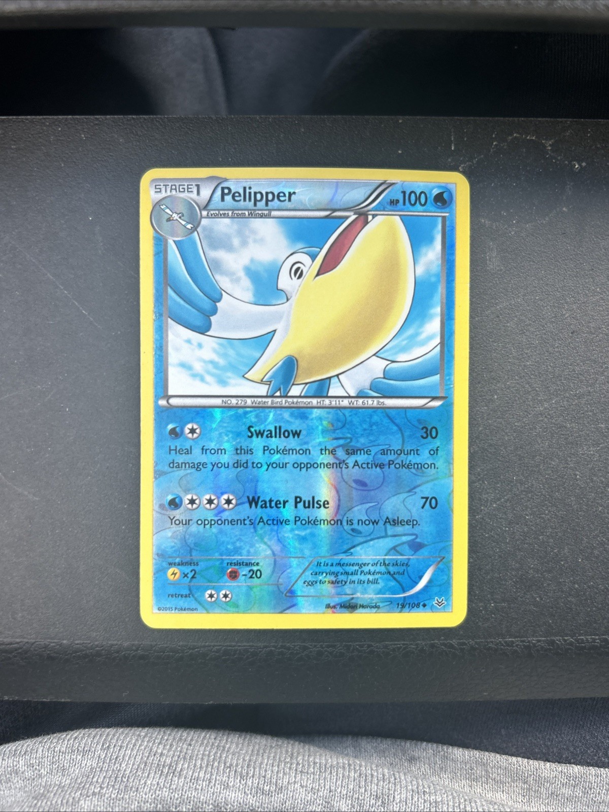 Pelipper 19/108 Rev Holo NM Pokemon Roaring Skies XY Fast & secure shipping